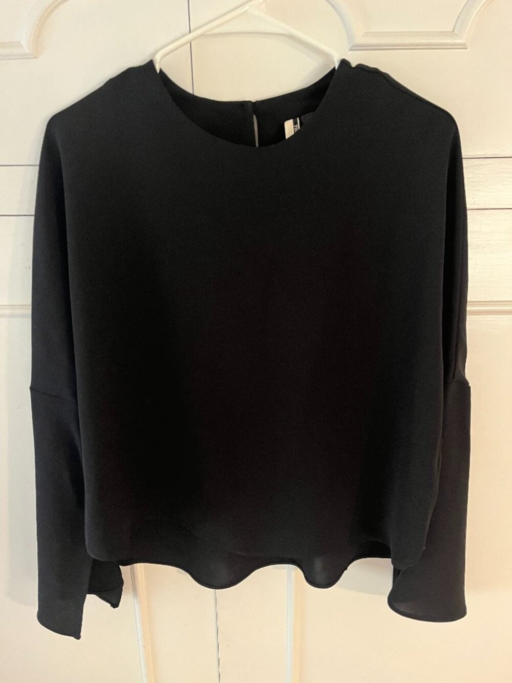 Topshop Black Bell Sleeve Blouse| NWT